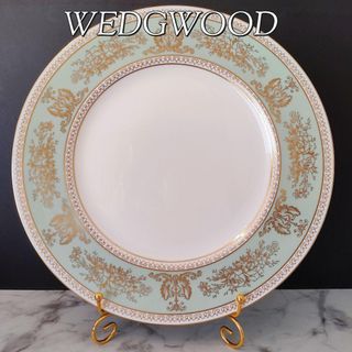 ウェッジウッド(WEDGWOOD)の美品★ウェッジウッド フロレンティーン ディナープレート セージグリーンドラゴン(食器)