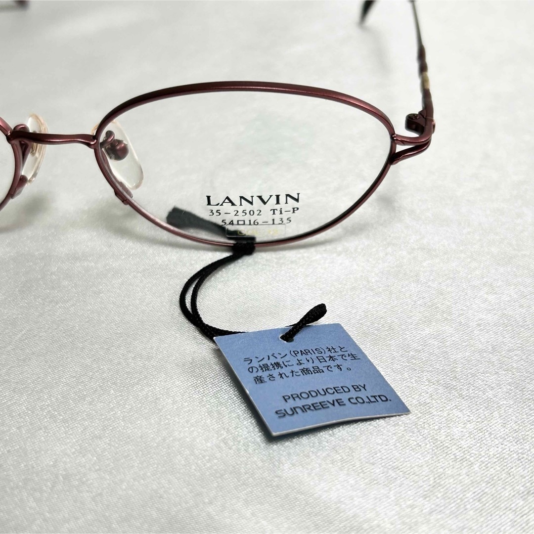 LANVIN(ランバン)の【未使用品】ランバン 純チタン アイウェア 日本製 メガネフレーム LANVIN レディースのファッション小物(サングラス/メガネ)の商品写真