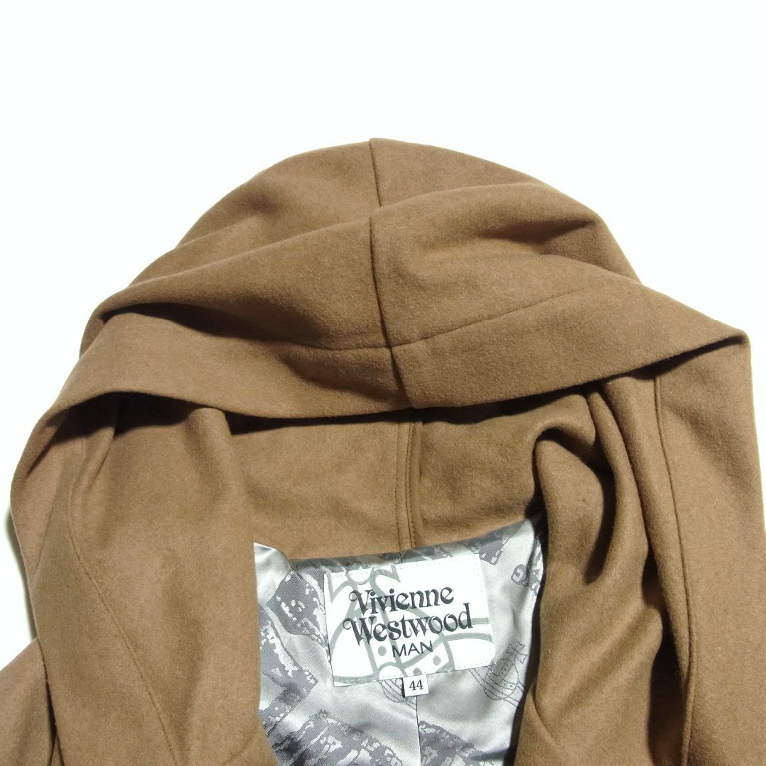 Vivienne Westwood(ヴィヴィアンウエストウッド)の19AW ヴィヴィアンウエストウッドマン ダッフルコート フード Pコート 44 メンズのジャケット/アウター(ダッフルコート)の商品写真