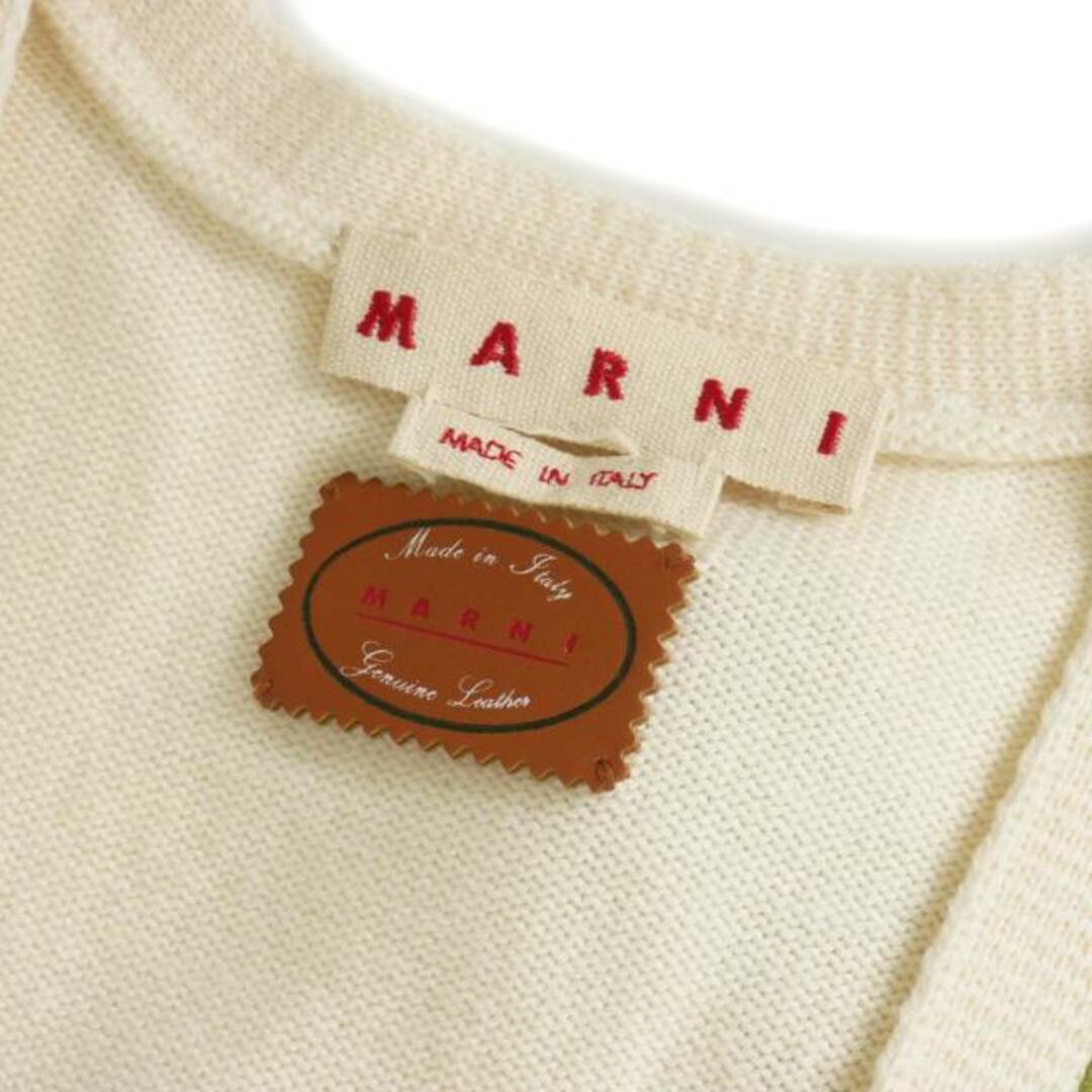 Marni(マルニ)のマルニ MARNI 22SS スエードレザー 切替 ニット カーディガン 38 レディースのレディース その他(その他)の商品写真