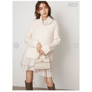 スナイデル(SNIDEL)の限定♡SNIDEL フリルコンビニットワンピース(ミニワンピース)