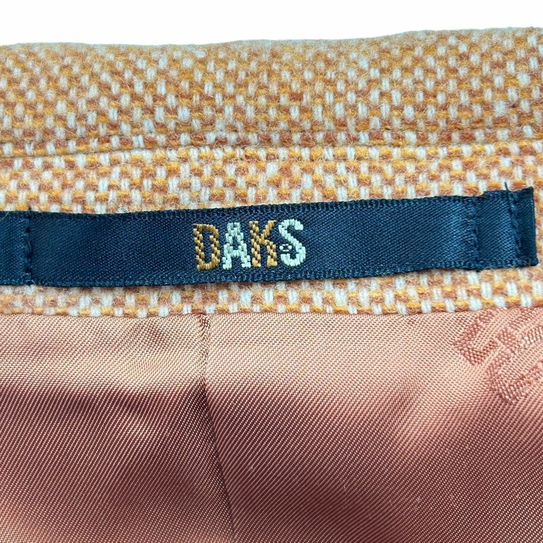 DAKS(ダックス)の美品 Daks ダックス ジャケット オレンジ カシミヤ 日本製 レディースのジャケット/アウター(テーラードジャケット)の商品写真