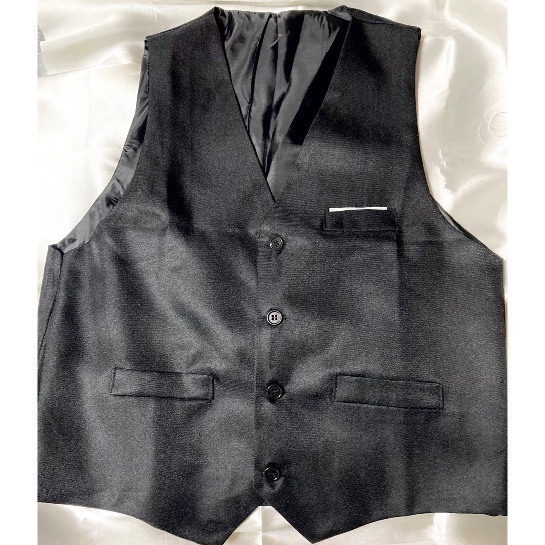匿名配送 メンズ ベスト XL黒 スーツ ビジネス フォーマル イベント 結婚式 メンズのスーツ(スーツベスト)の商品写真