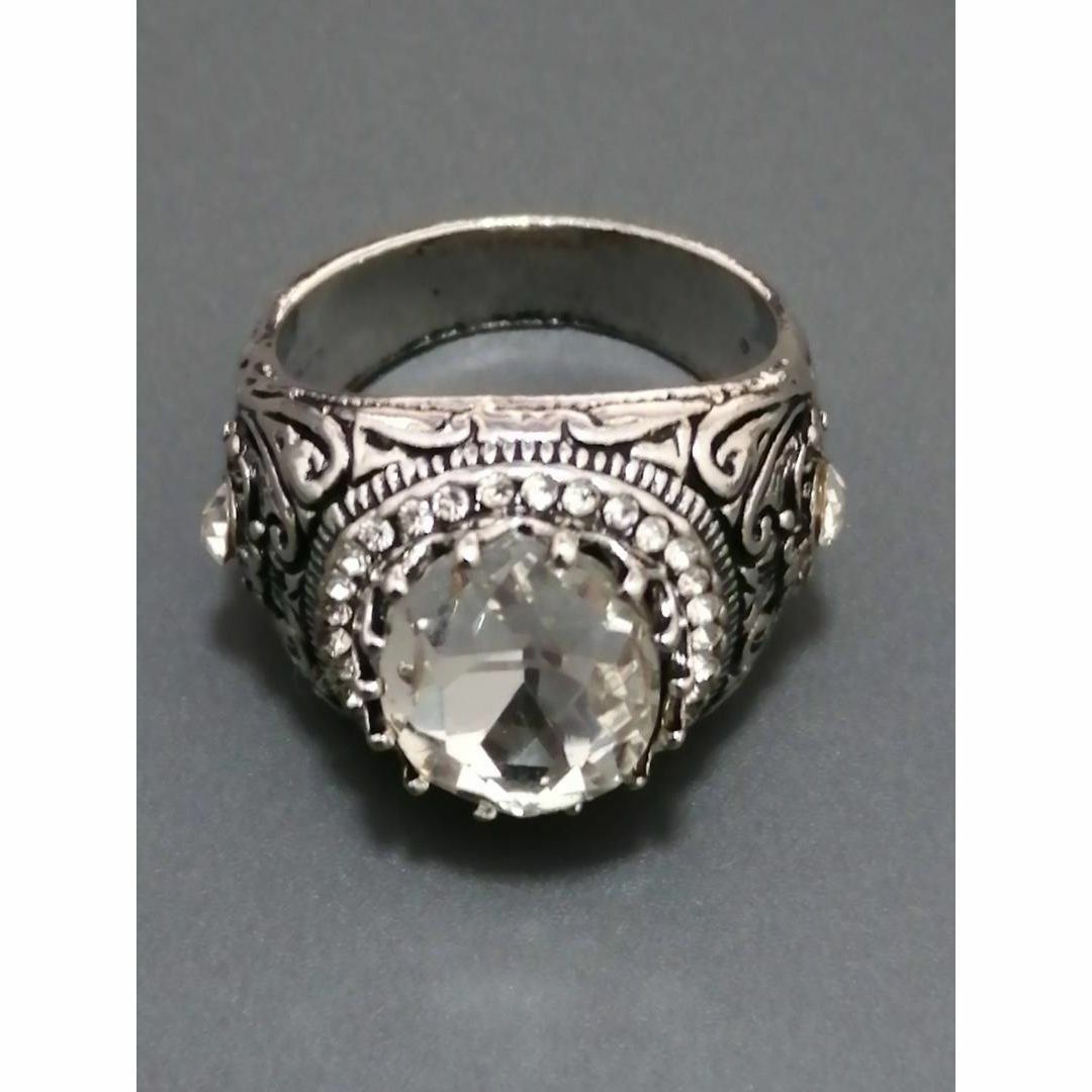 【SALE】リング レディース かわいい アクセサリー ホワイト  指輪 18号 レディースのアクセサリー(リング(指輪))の商品写真