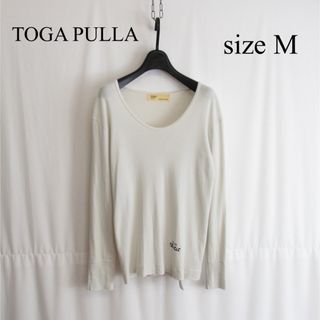 トーガ(TOGA)のTOGA PULLA ジャージー ロング カットソー ホワイト トップス M 白(カットソー(長袖/七分))