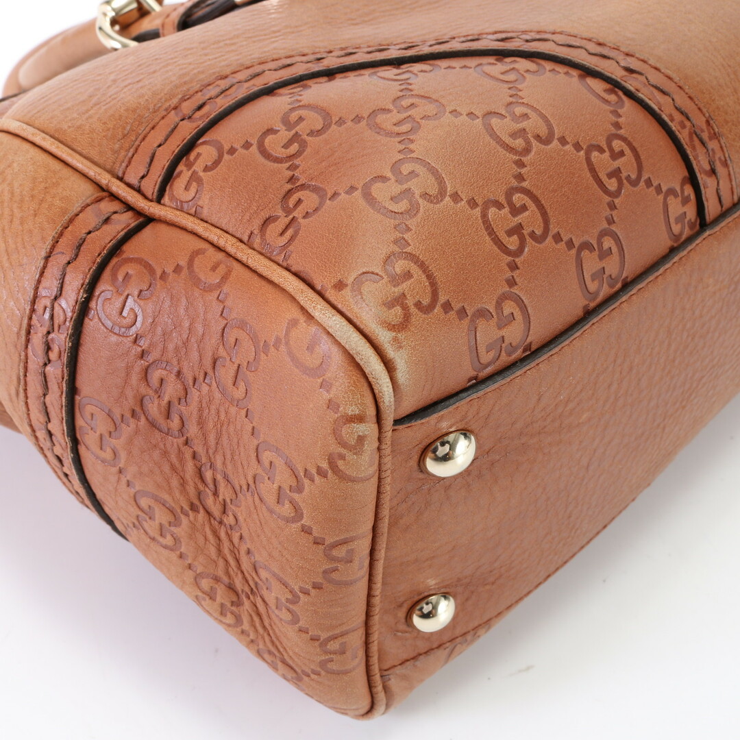 Gucci(グッチ)のグッチ グッチシマ 181511 212792 レザー トート バッグ 肩掛け ショルダー ハンド 本革 ブラウン 茶色 レディース EEM N1-8 レディースのバッグ(トートバッグ)の商品写真