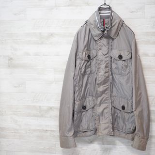 Nylon100％2着丈モンクレール ERMITE ミリタリージャケット メンズ 黒 2 エルミット フード収納 MONCLER