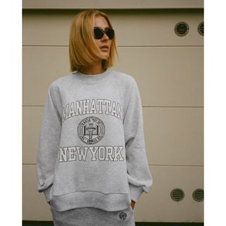 ザラ(ZARA)のZARA  カレッジテイストスウェットシャツ L(トレーナー/スウェット)