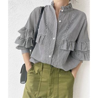 美品✨アディアム 2way セーラー ショルダー スリット オープン シャツ ...