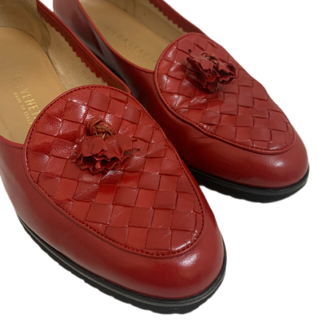 靴BOTTEGA VENETA ITALY製 イントレチャート レザーローファー 靴BOTTEGA VENETA ITALY製 イントレチャート レザーローファー