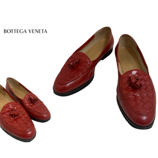 ボッテガヴェネタ(Bottega Veneta)のBOTTEGA VENETA ITALY製 イントレチャート レザーローファー(ローファー/革靴)