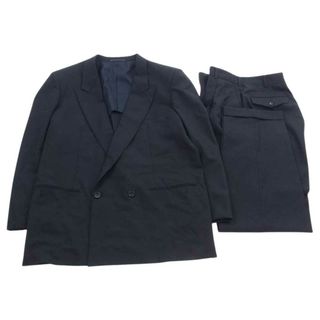 COMME des GARCONS HOMME コムデギャルソンオム スーツ 川久保オム AD1989 80s~90s ウール ダブルブレスト ピークドラペル セットアップ ジャケット スラックスパンツ ブラック系 L【中古】(その他)