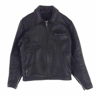 ショット(schott)のschott ショット レザージャケット 642 シングル レザー ライダース ジャケット ブラック系 36【中古】(その他)