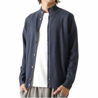 マックハウス(Mac-House)の新品 NAVY ネイビー 素肌ニット STハイネック カーディガン ニット (ニット/セーター)