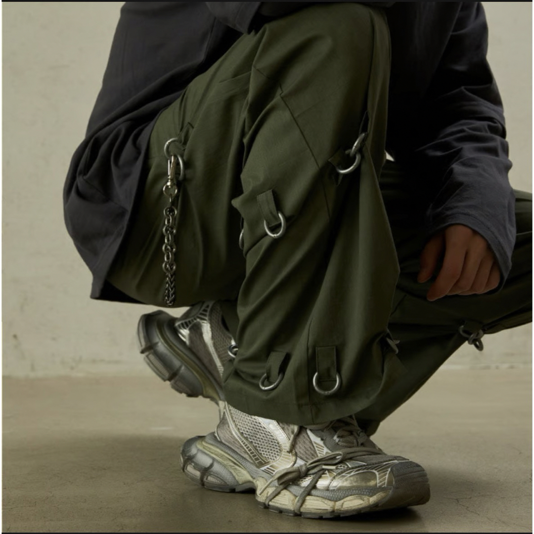 【HONO REPORT】RING PANTS CRACK GREENメンズ