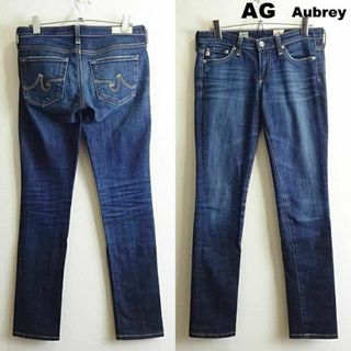 AG　Aubrey　W73cm　スキニーストレートデニム　ストレッチ　濃藍(デニム/ジーンズ)