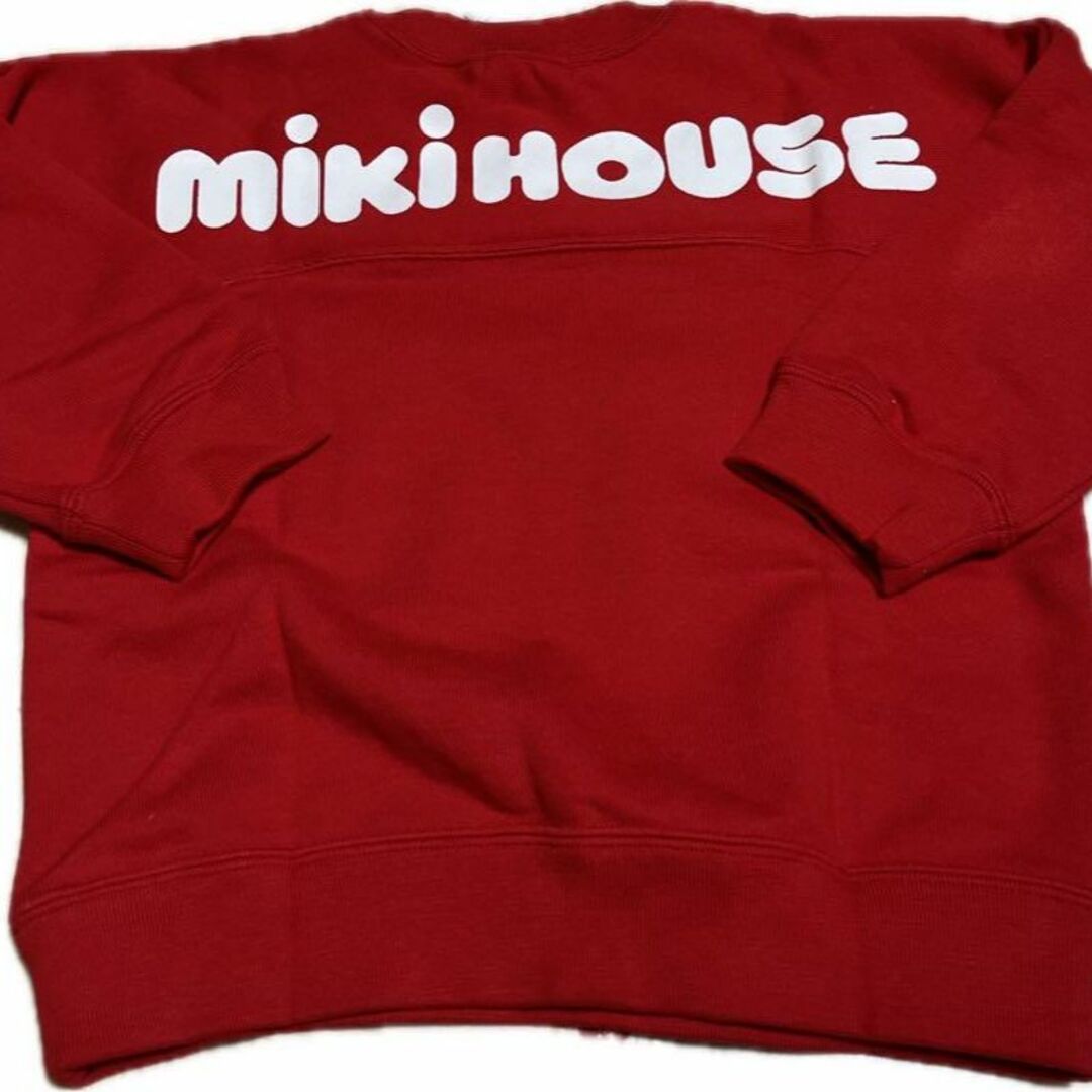 mikihouse(ミキハウス)の★ミキハウス★バックロゴトレーナー肘パッチあり90 キッズ/ベビー/マタニティのキッズ服男の子用(90cm~)(Tシャツ/カットソー)の商品写真