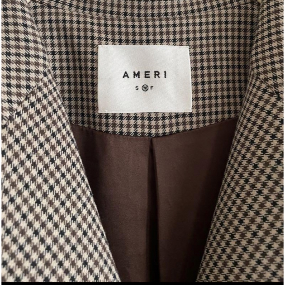 Ameri VINTAGE(アメリヴィンテージ)のAmeri VINTAGE MINI CHECK JACKET ROMPERS レディースのパンツ(オールインワン)の商品写真