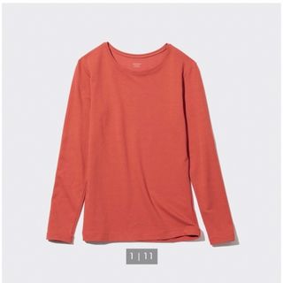 ユニクロ(UNIQLO)のユニクロ ヒートテックコットンクルーネックT（極暖・長袖）(Tシャツ(長袖/七分))