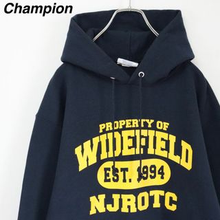 チャンピオン(Champion)の【US NAVY】チャンピオン／パーカー　アメリカ軍　米軍　刺繍ロゴ　Mサイズ(パーカー)