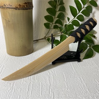 刀剣型ペーパーナイフ【黒】　天然竹製　レターオプナー　刀　剣　武具　和風