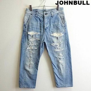 ジョンブル(JOHNBULL)のジョンブル　スリーディメンショナルジーンズ クロップドパンツ　W71cm　　明青(デニム/ジーンズ)