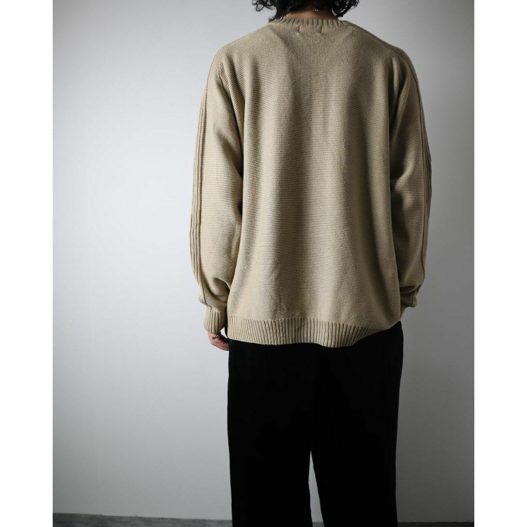 VINTAGE - 【vintage】ライン デザイン ルーズ ニット セーター VINTAGE - 【vintage】ライン デザイン ルーズ ニット セーター