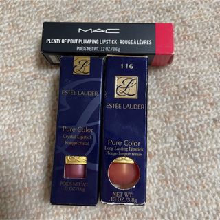 エスティローダー(Estee Lauder)の未使用　エスティーローダー　ピュアカラー116、11とMAC 204 3本セット(口紅)