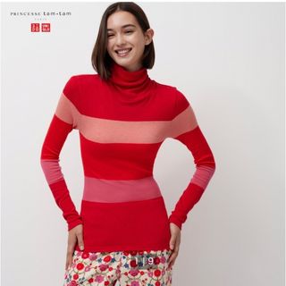 ユニクロ(UNIQLO)のヒートテックシームレスリブタートルネックT 極暖 長袖(Tシャツ(長袖/七分))