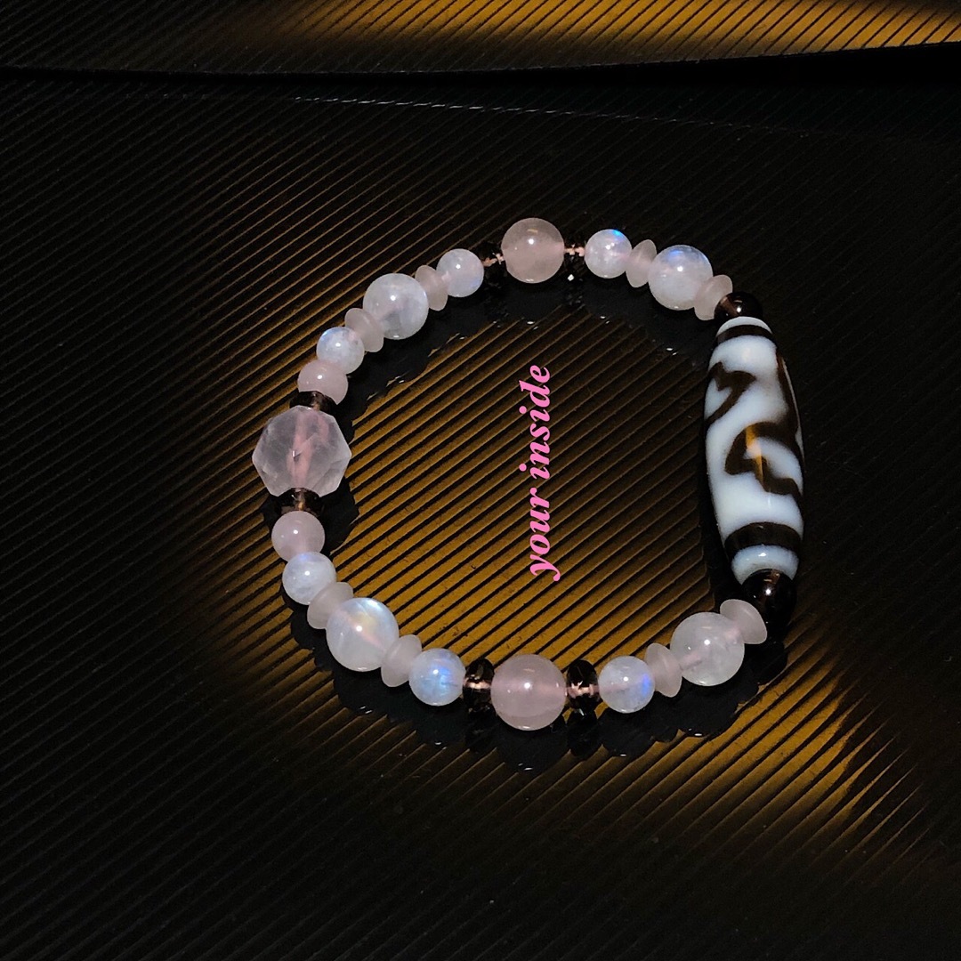 水蓮花白天珠 天然石ブレスレット レディースのアクセサリー(ブレスレット/バングル)の商品写真