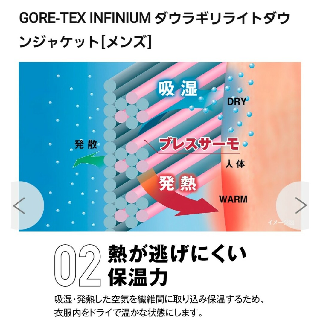 MIZUNO(ミズノ)の新品ミズノ GORE-TEX INFINIUM ダウラギリライトダウンジャケット メンズのジャケット/アウター(ダウンジャケット)の商品写真