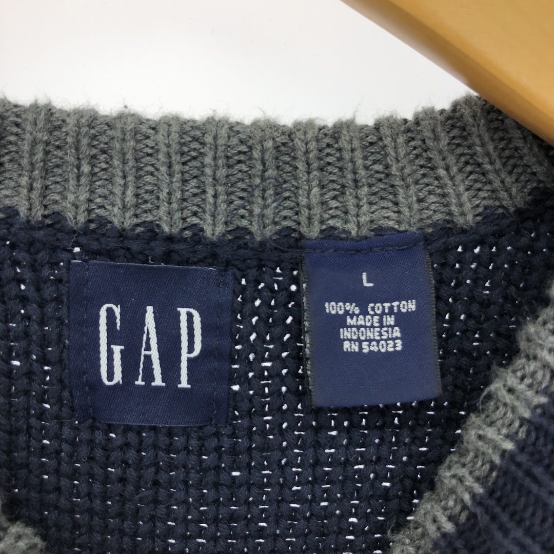 GAP - 古着 00年代 ギャップ GAP リブ編み コットンニットセーター