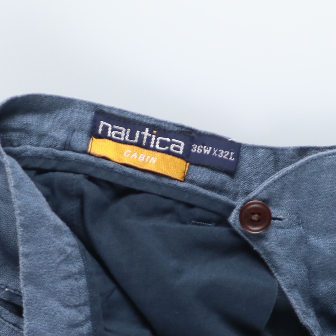 NAUTICA(ノーティカ)の古着 90年代 ノーティカ NAUTICA CABIN リネンパンツ スラックス メンズw36 ヴィンテージ /eaa416021 メンズのパンツ(スラックス)の商品写真