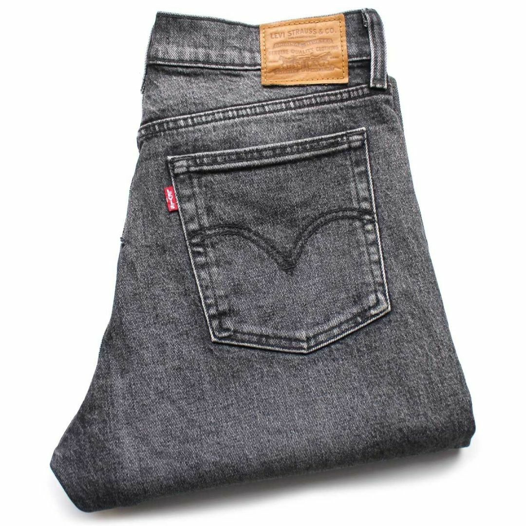 Levi's(リーバイス)のLEVI'Sリーバイス PREMIUM WEDGIE 22861 BIGE ストレッチ ブラック デニムパンツ 28★ジーンズ テーパード ハイライズ レザーパッチ 黒 レディースのパンツ(デニム/ジーンズ)の商品写真