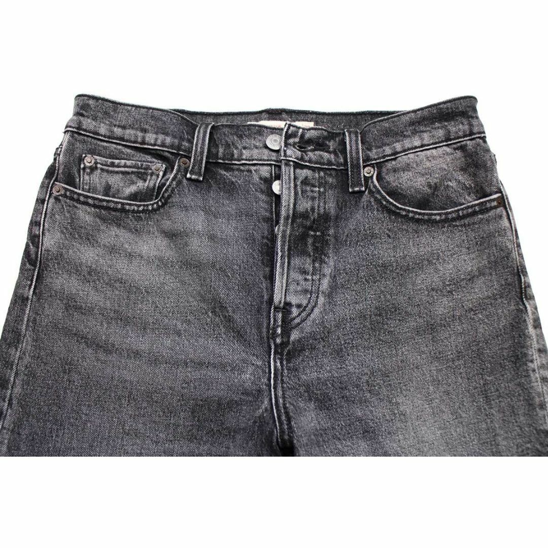 Levi's(リーバイス)のLEVI'Sリーバイス PREMIUM WEDGIE 22861 BIGE ストレッチ ブラック デニムパンツ 28★ジーンズ テーパード ハイライズ レザーパッチ 黒 レディースのパンツ(デニム/ジーンズ)の商品写真