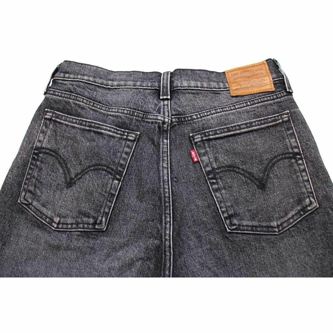 Levi's(リーバイス)のLEVI'Sリーバイス PREMIUM WEDGIE 22861 BIGE ストレッチ ブラック デニムパンツ 28★ジーンズ テーパード ハイライズ レザーパッチ 黒 レディースのパンツ(デニム/ジーンズ)の商品写真