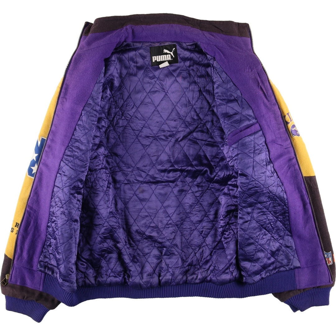 PUMA(プーマ)の古着 プーマ PUMA NFL MINNESOTA VIKINGS ミネソタバイキングス バックワッペン ウールブルゾン メンズM /eaa414680 メンズのジャケット/アウター(その他)の商品写真