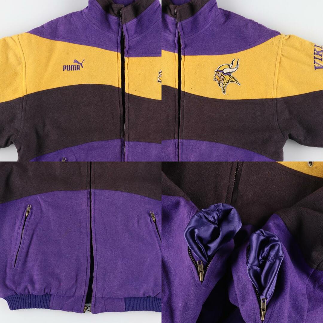 PUMA(プーマ)の古着 プーマ PUMA NFL MINNESOTA VIKINGS ミネソタバイキングス バックワッペン ウールブルゾン メンズM /eaa414680 メンズのジャケット/アウター(その他)の商品写真