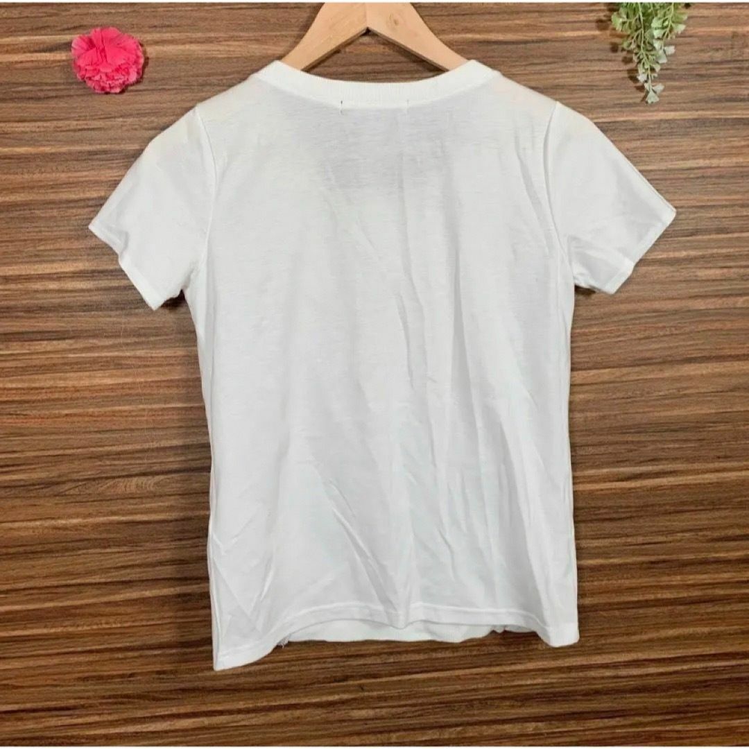 VICKY(ビッキー)のVICKY ビッキー ヴィッキー️ Tシャツ M相当 レーヨン 白 ホワイト レディースのトップス(Tシャツ(半袖/袖なし))の商品写真