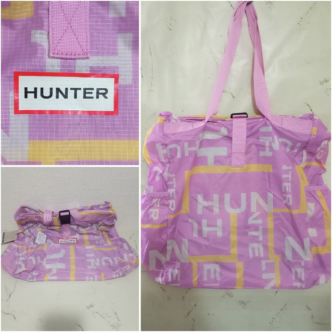 HUNTER(ハンター)のロゴ/オリジナルリップストップパッカブルトート♡HUNTER ハンター タグ付き レディースのバッグ(トートバッグ)の商品写真