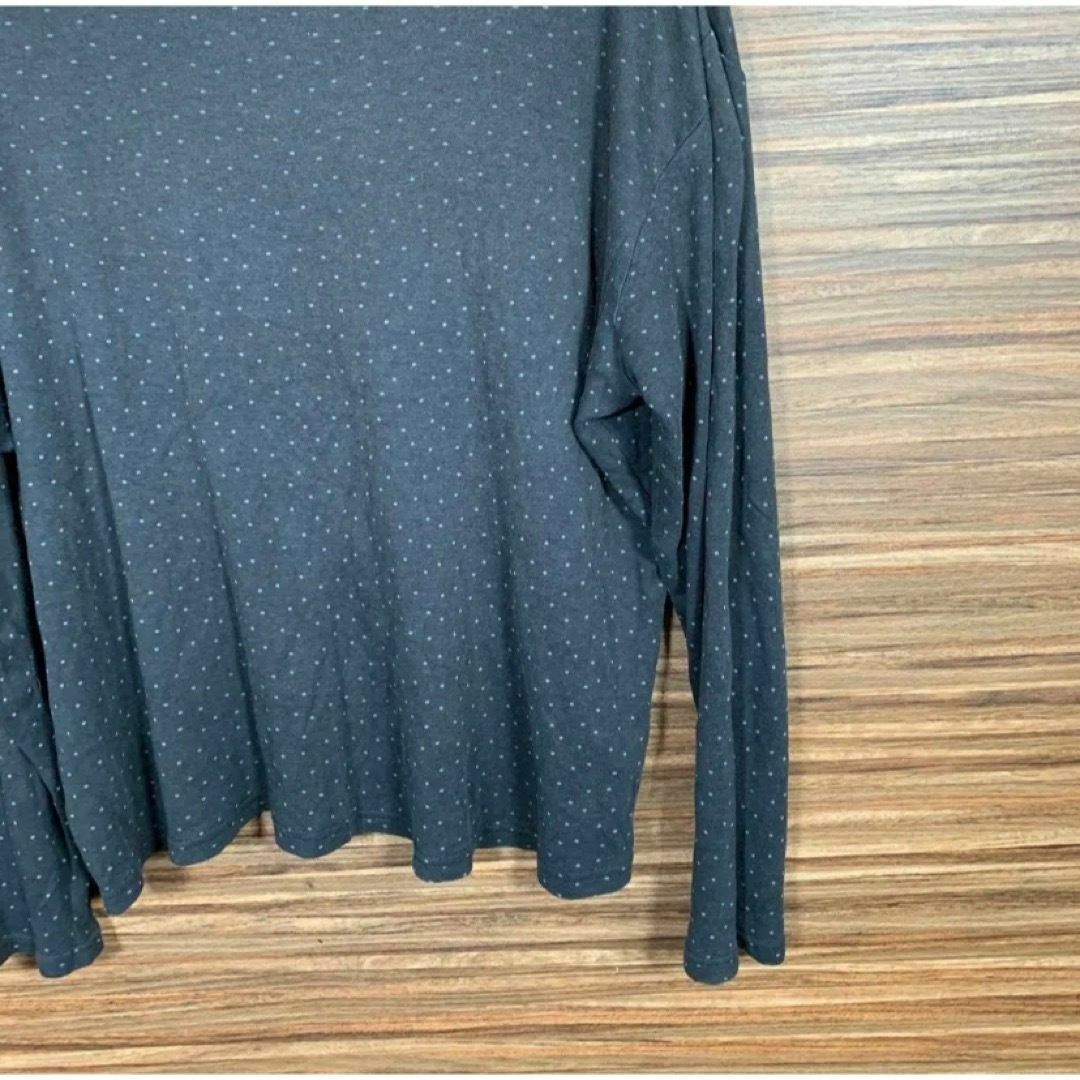 wellel 4Lサイズ Tシャツ 長袖 ドット柄 黒 大きい オーバー レディースのトップス(Tシャツ(長袖/七分))の商品写真