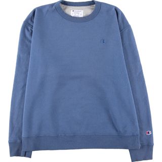 チャンピオン(Champion)の古着 チャンピオン Champion AUTHENTIC ワンポイントロゴスウェットシャツ トレーナー メンズL /eaa416752(スウェット)