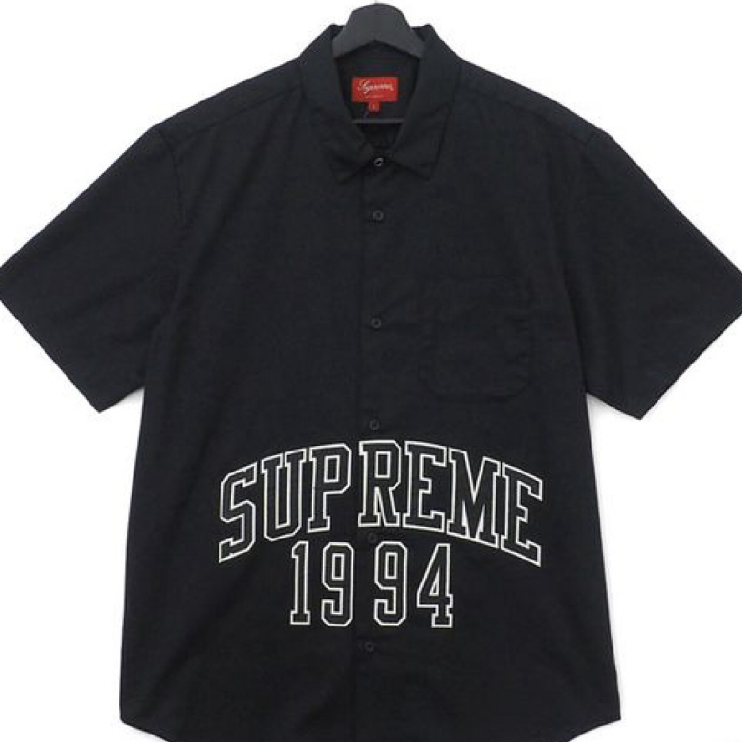 Supreme Arc Logo S/S Work Shirt "Black"メンズ