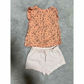 エイチアンドエム(H&M)の美品⭐︎セットアップ　夏　4〜6m 68cm(シャツ/カットソー)