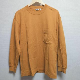 ユニクロ(UNIQLO)の【UNIQLO】ユニクロトップス（Ｌ）ブラウン 長袖  コットン メンズ(Tシャツ/カットソー(七分/長袖))