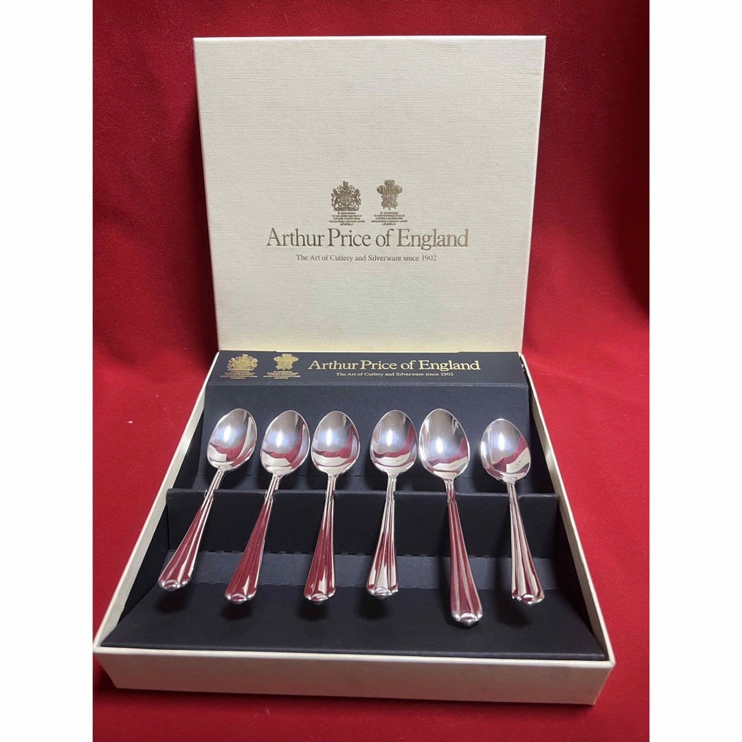 Arthur Price of England スプーン銀シルバー製品6本 インテリア/住まい/日用品のキッチン/食器(食器)の商品写真