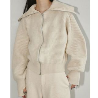 トゥデイフル(TODAYFUL)のtodayful washedwool zip knit(ニット/セーター)