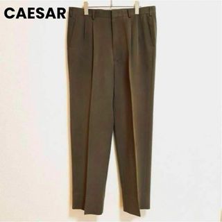 st485 CAESAR ブラウン スラックス メンズ 秋冬 シンプル(カジュアルパンツ)