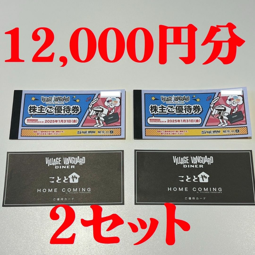 ヴィレッジヴァンガード　株主優待　12枚×2セットエンタメ その他