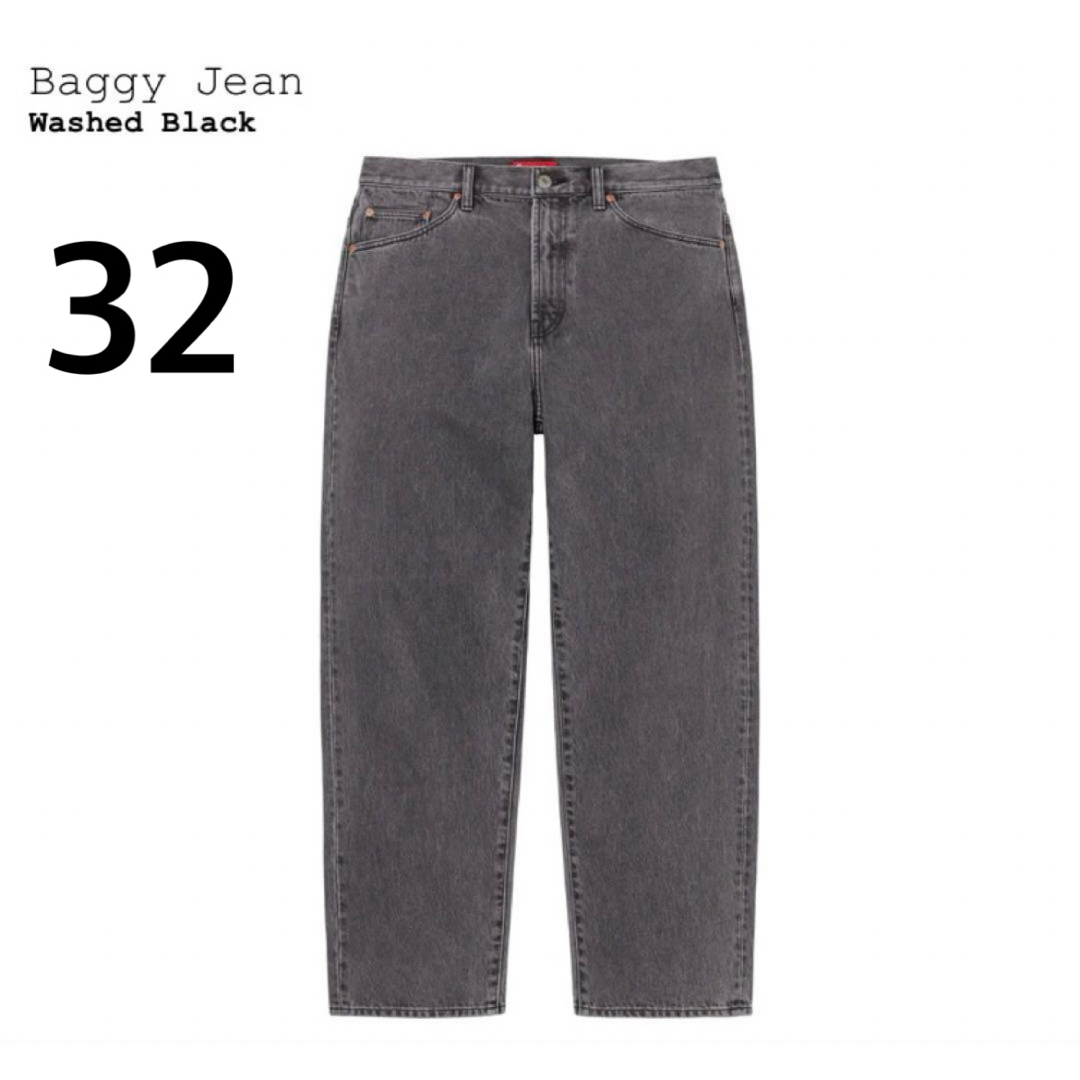 メンズSupreme Baggy Jean Washed Black 32